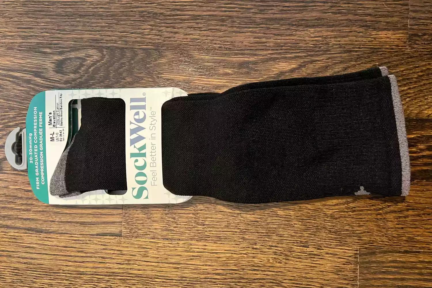 Sockwell Men's Firm Graduated Compression Socks in retail packaging.